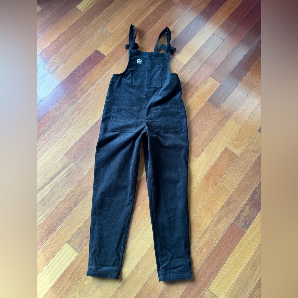 Lucy & Yak Corduroy Dungarees – Black | UK 8 / US 4R | Organic Cotton